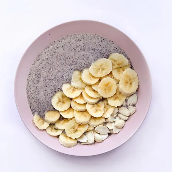 Pudim de chia com banana